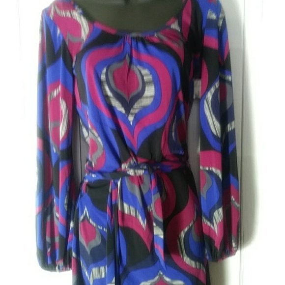 Bisou Bisou size 4 long sleeve wrap dress - Picture 6 of 12